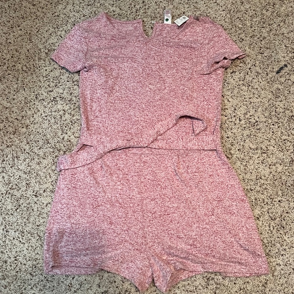 Brand New With Tags Pink Soft Justice Romper Girls Size 18